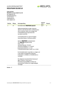 REGUFOAM sound 10